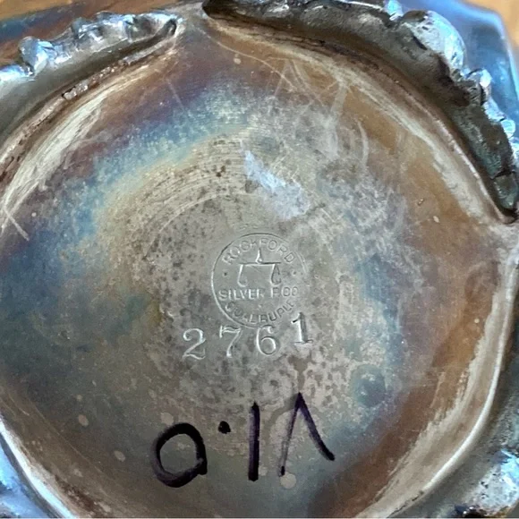 Vintage Silver Creamer Rockford Silver Plate Co. Antique Victorian Classic - Picture 7 of 7